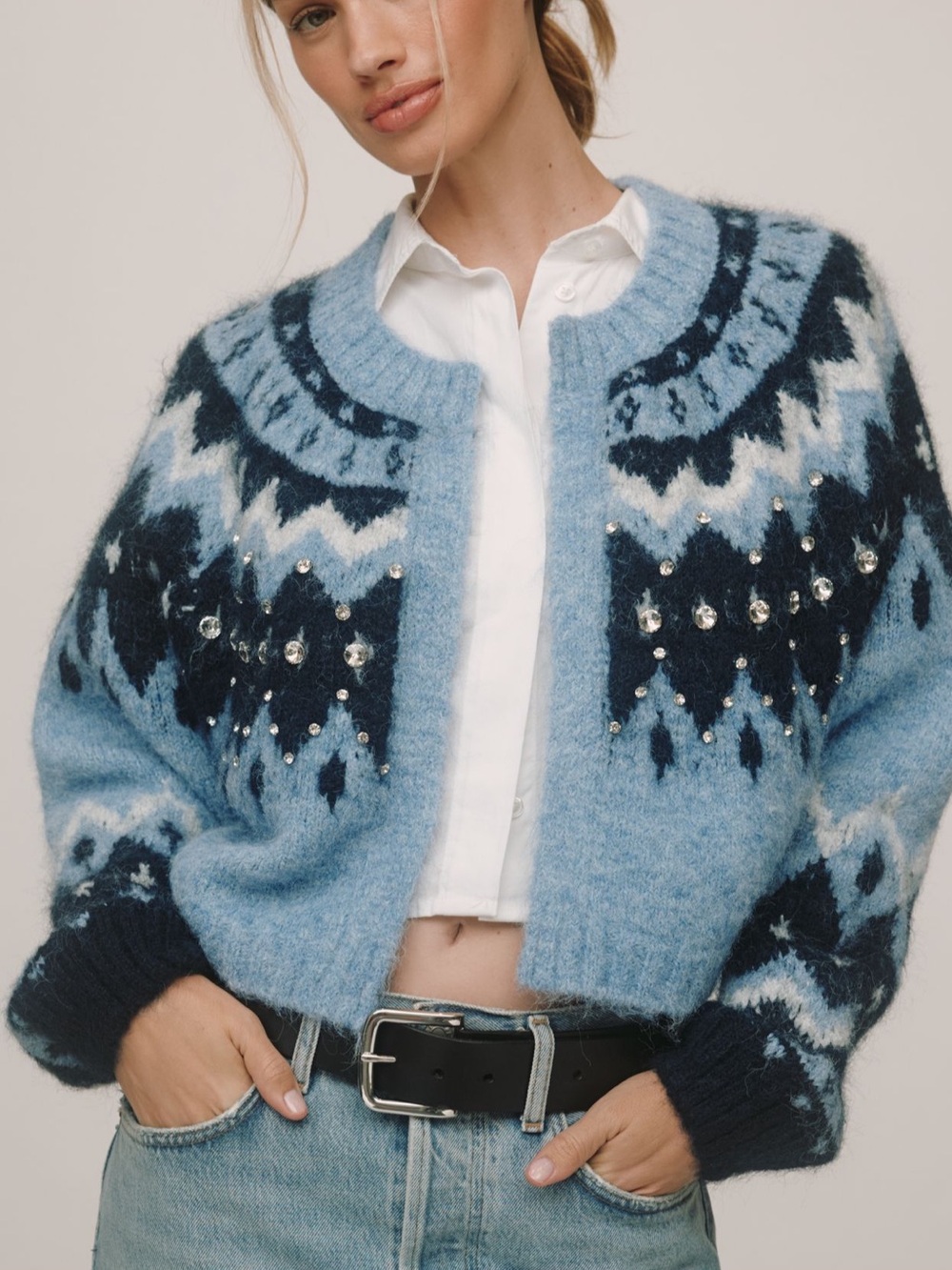 NWT! Anthropologie Fair Isle Cropped Cardigan Sweater - ONE SIZE ONLY